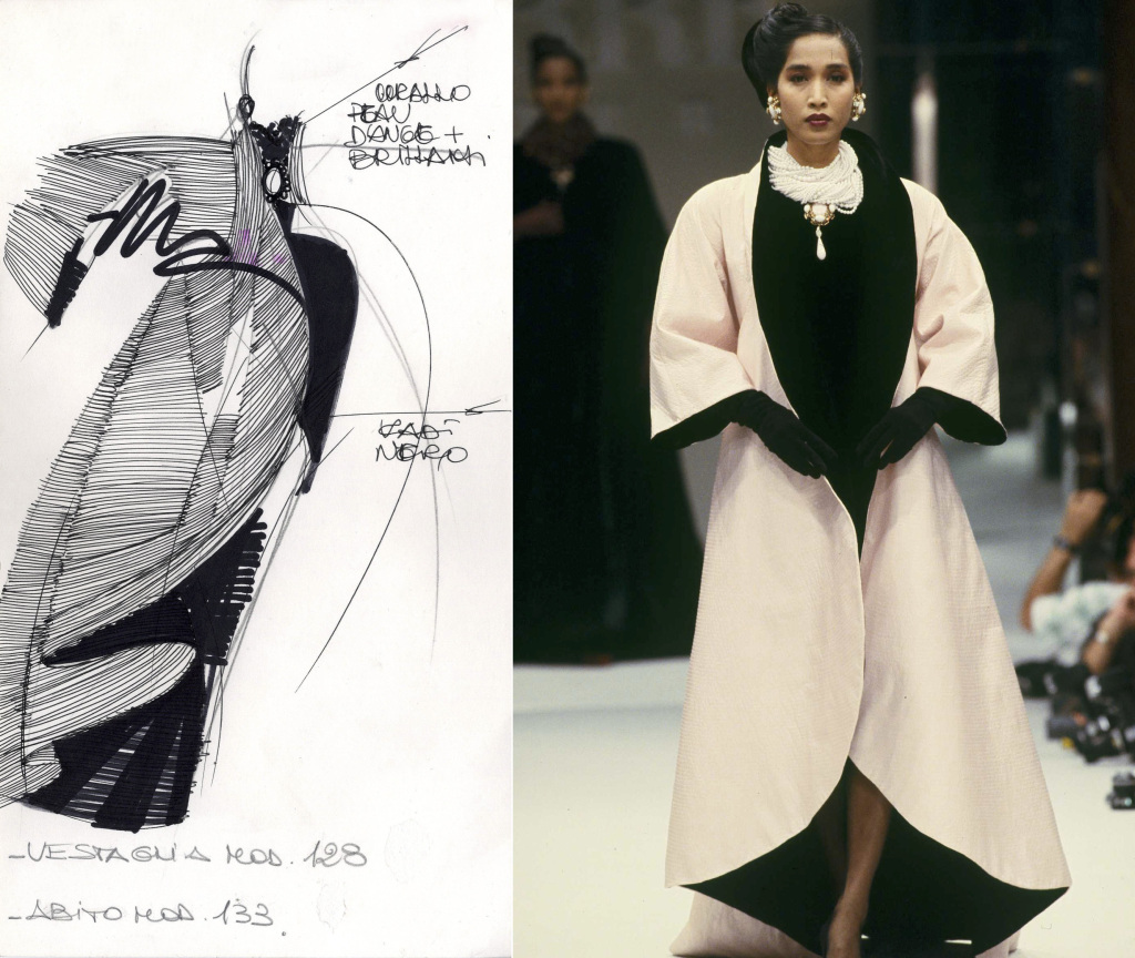 Эскиз Джанфранко Ферре. Alta Moda, зима 1988