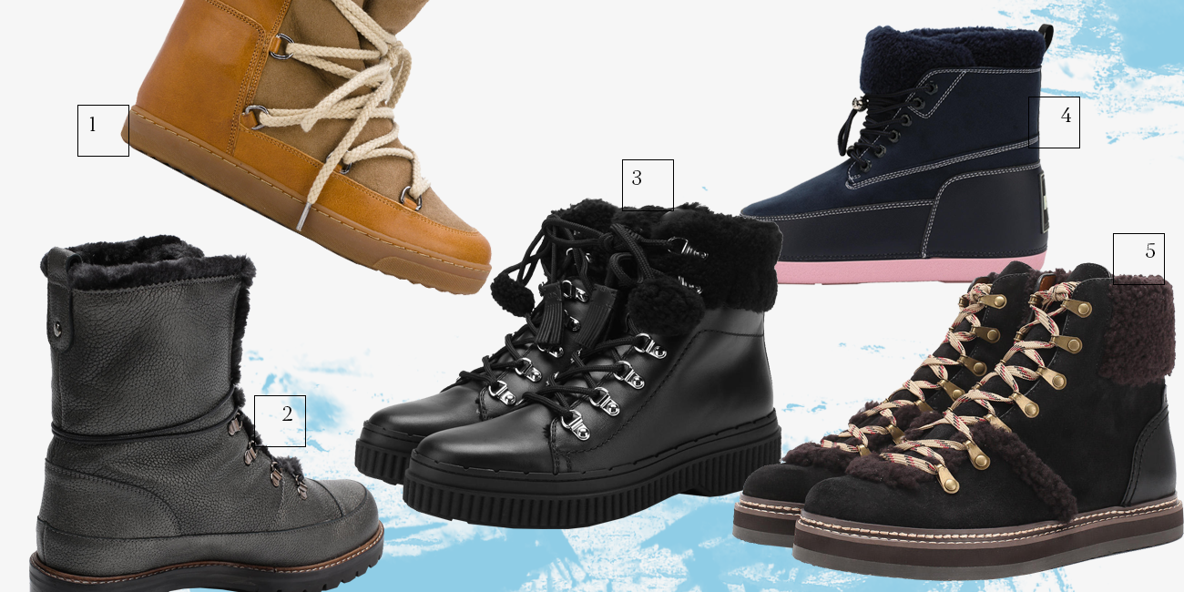 1. Isabel Marant. 2. Stuart Weitzman. 3. Tod’s. 4. Kenzo. 5. See by Chloé.