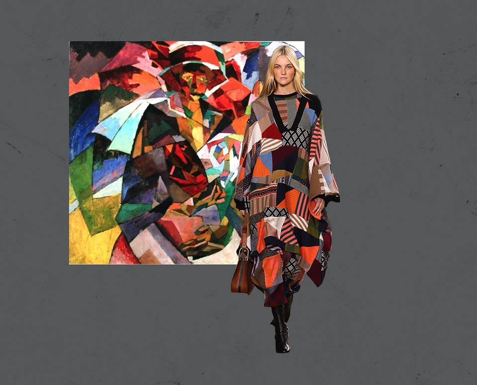 Chloé, осень-зима 2015/2016 — Аристарх Лентулов. «Портрет М.П. Лентуловой с розами», 1913 год