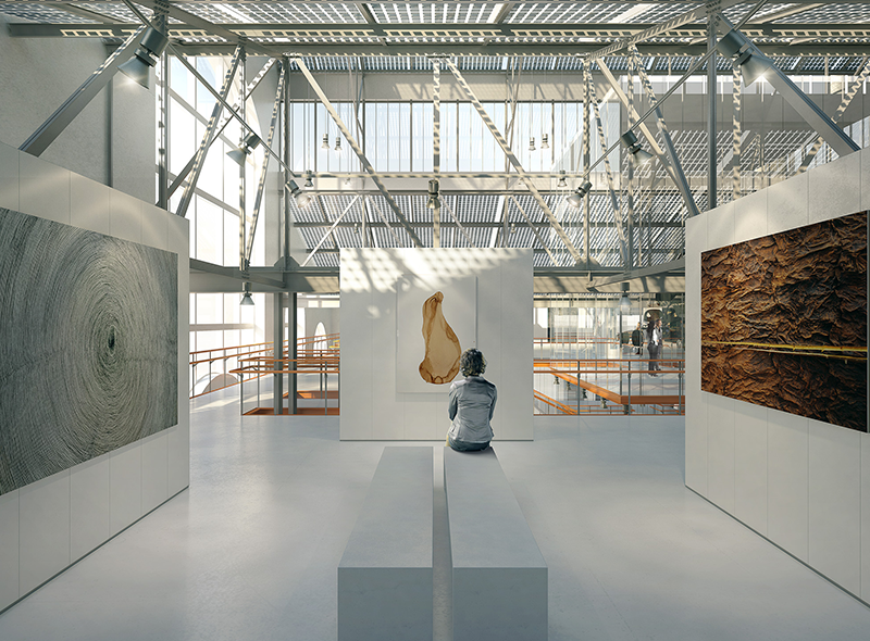 Эскиз одного из залов ГЭС-2
(проект Renzo Piano Building Workshop)
