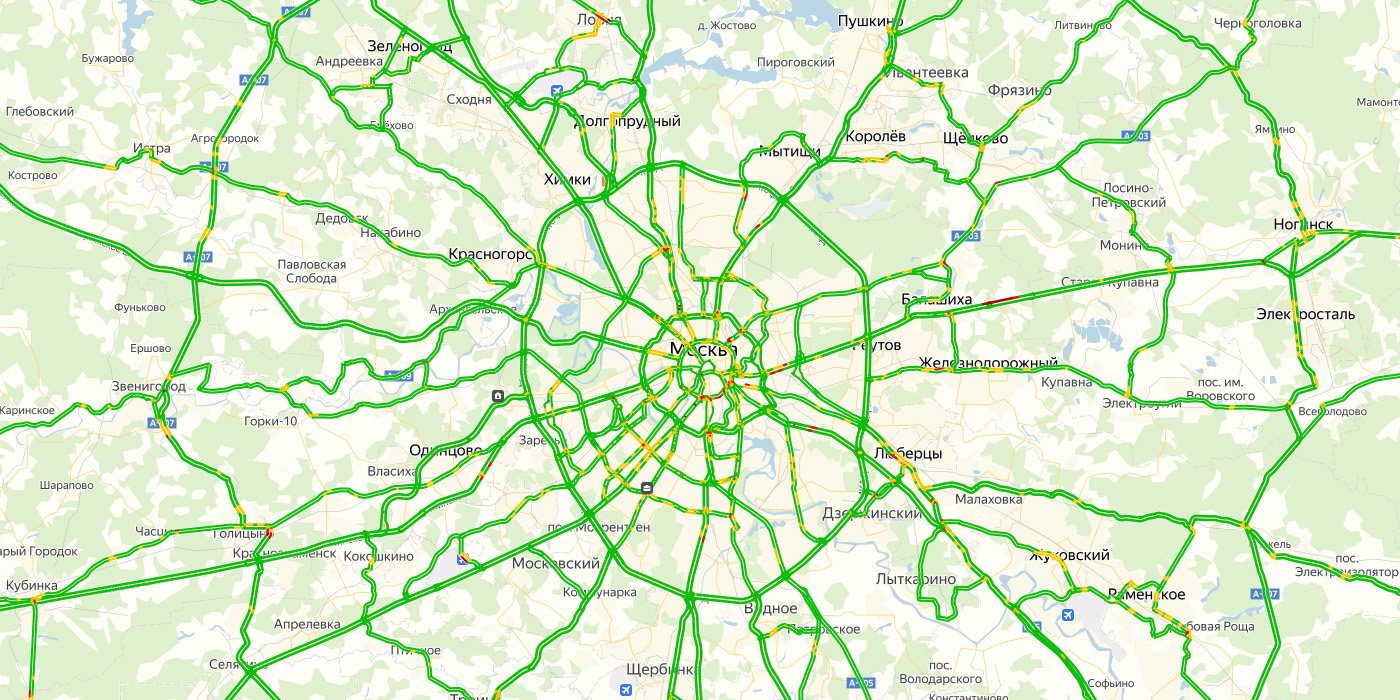 карта пробок москвы
