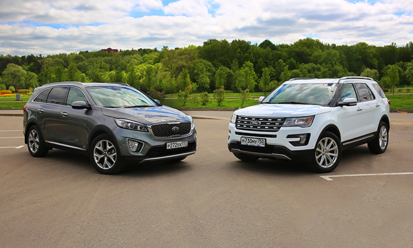 Вид сверху. Ford Explorer против Kia Sorento Prime