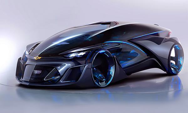 Chevrolet привез Шанхай беспилотный электрокар FNR