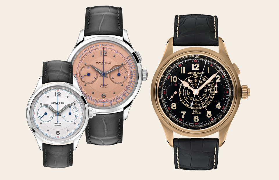 Часы Heritage Monopusher Chronograph, часы Heritage Manufacture Pulsograph, часы 1858 Split Second Chronograph