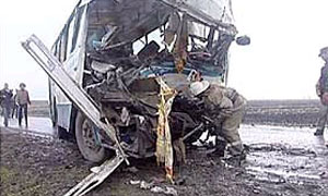 В Пермской области автобус столкнулся с автокраном