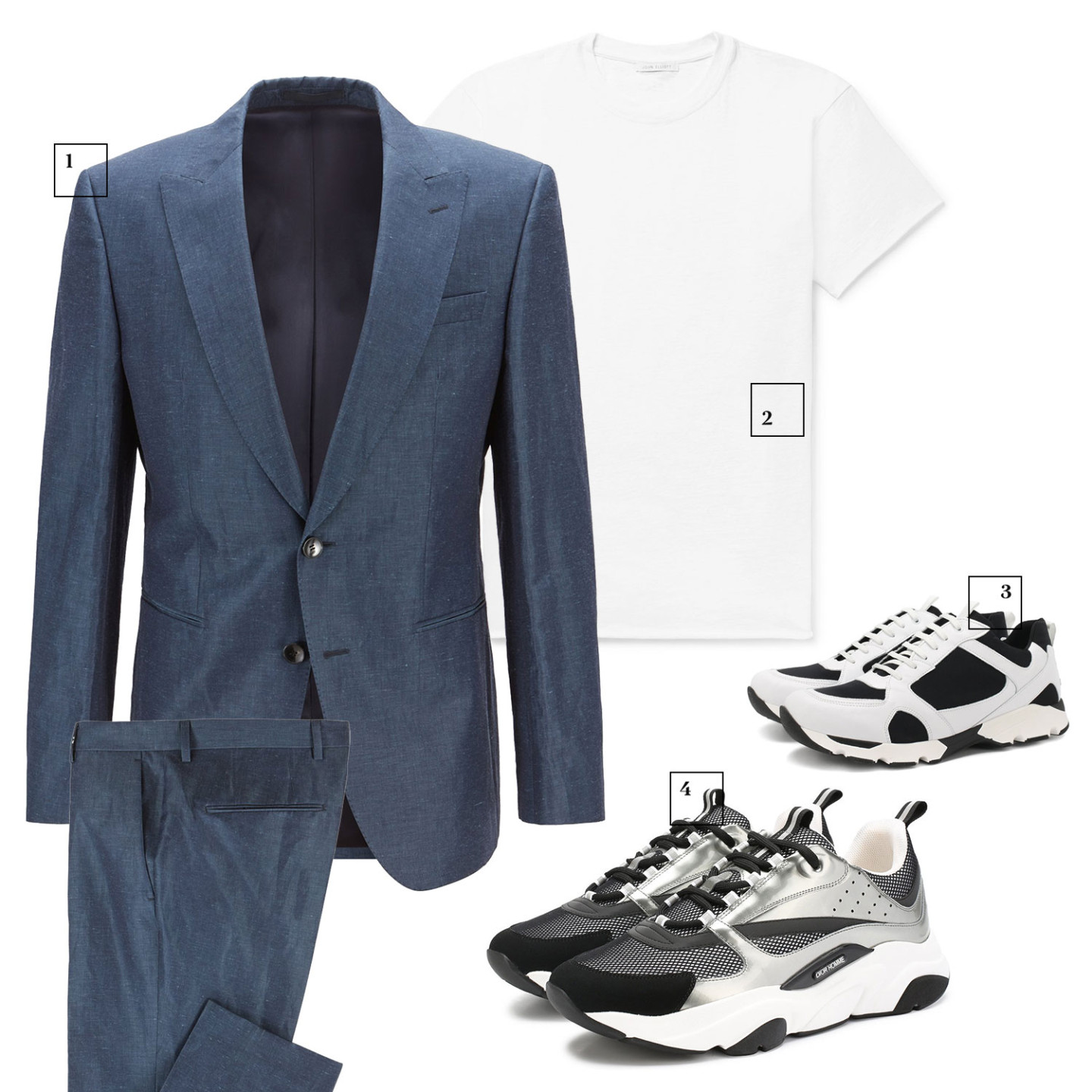 Boss, цена по запросу
John Elliott (Mr. Porter), 7629 руб.
Dior (ЦУМ), 59 950 руб.
Joshua Sanders (ЦУМ), 25 100 руб.