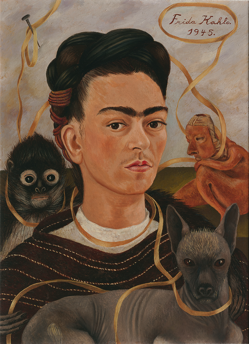 Фрида Кало. «Автопортрет с обезьянкой», 1945.