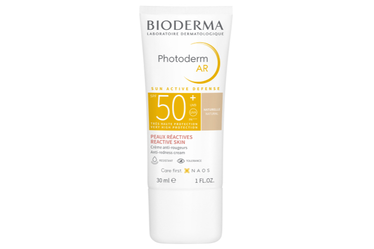 Солнцезащитный крем с универсальным тоном для чувствительной кожи с покраснениями Photoderm AR крем SPF 50+, Bioderma