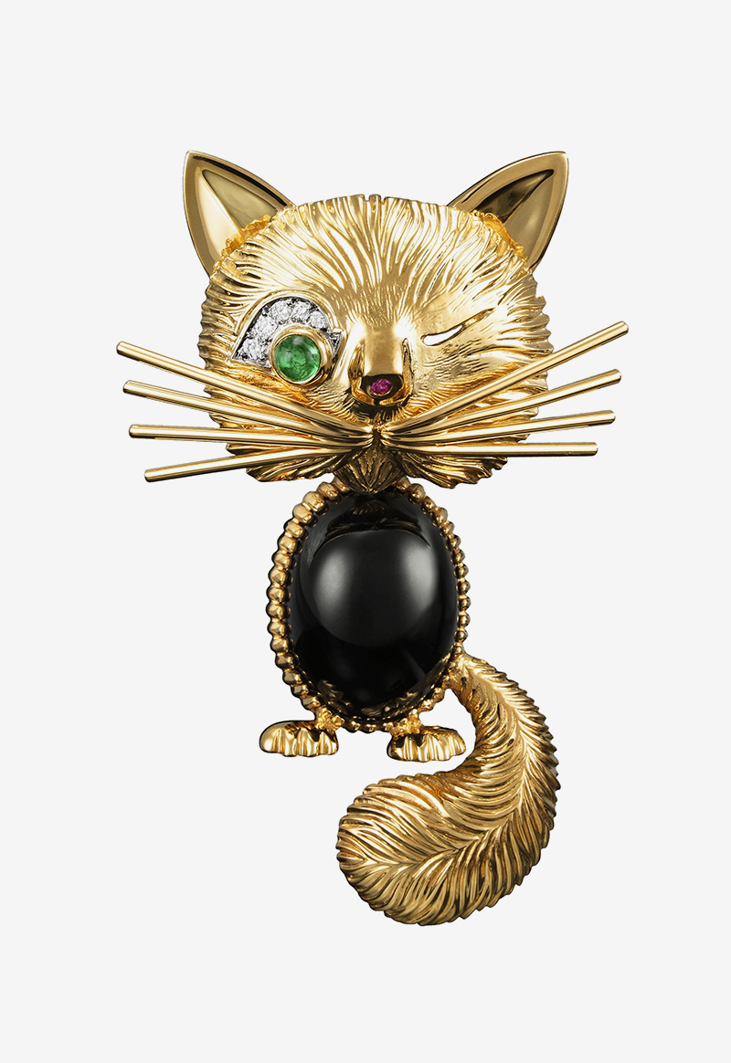 Брошь Chat malicieux, Van Cleef & Arpels