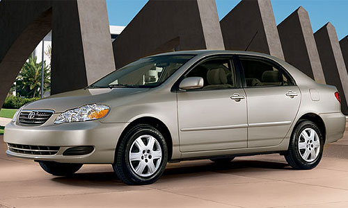 Седан Toyota Corolla без подушек безопасности