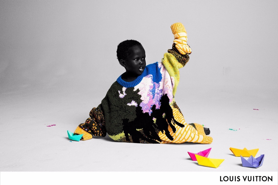 Кадр из первой рекламной кампании Вирджила Абло для Louis Vuitton. Авторы —  Инез ван Ламсвеерде и Винуд Матадин, 2019 