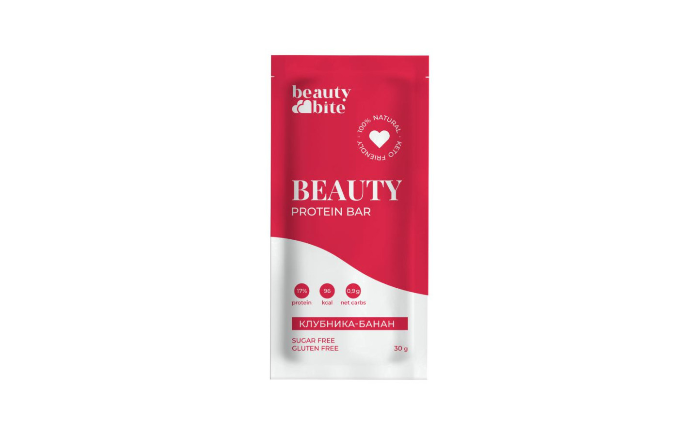 Протеиновый батончик «Клубника-банан», Beauty Bite