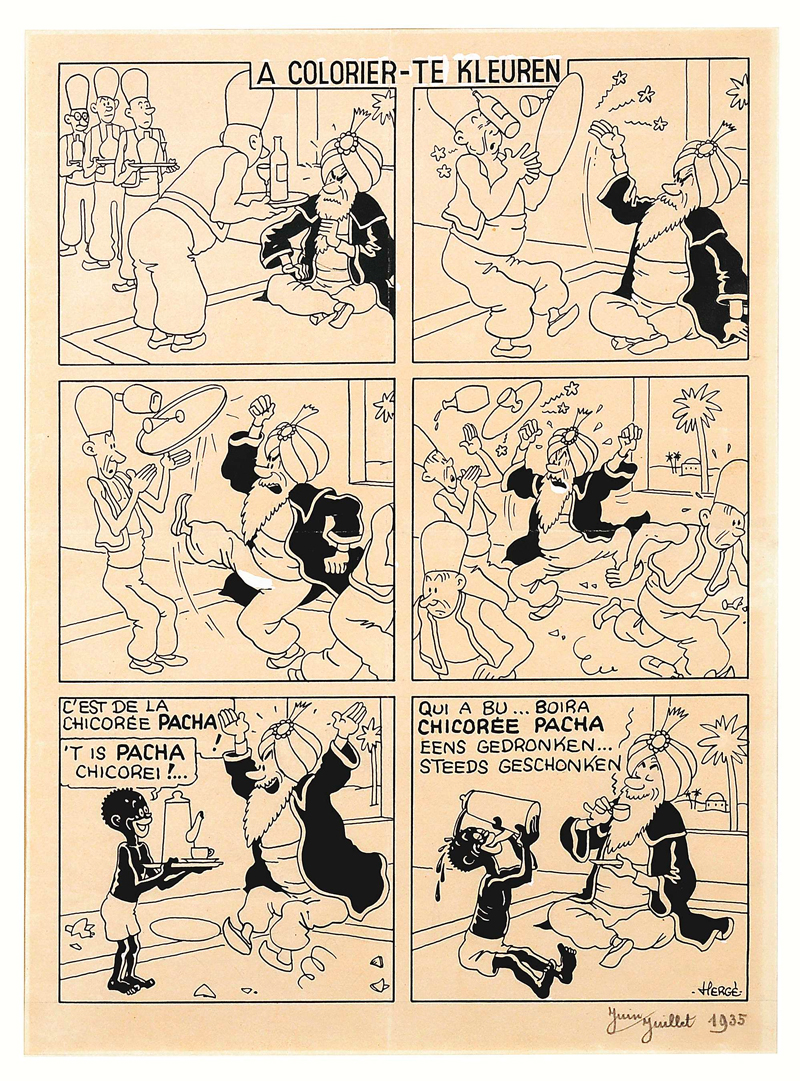 Эрже. Реклама «Chicoree Pacha/Pacha Chicorei», 1935