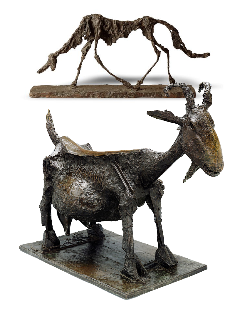 Альберто Джакометти. «Собака», 1951
Пабло Пикассо. «Коза», 1950