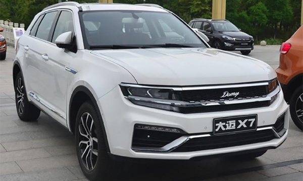 Компания Zotye представила короссовер Damai X7