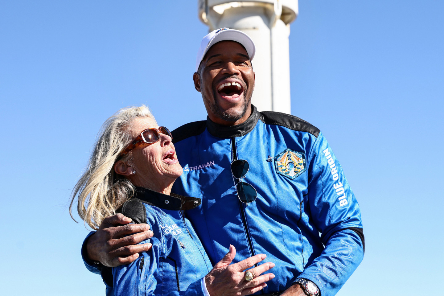 Michael Strahan with Laura Shepard Churchley