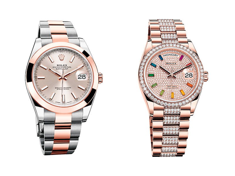 Oyster Perpetual Datejust и Oyster Perpetual Day-Date Everose