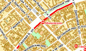 Пробка от Малой Бронной до Малой Дмитровки