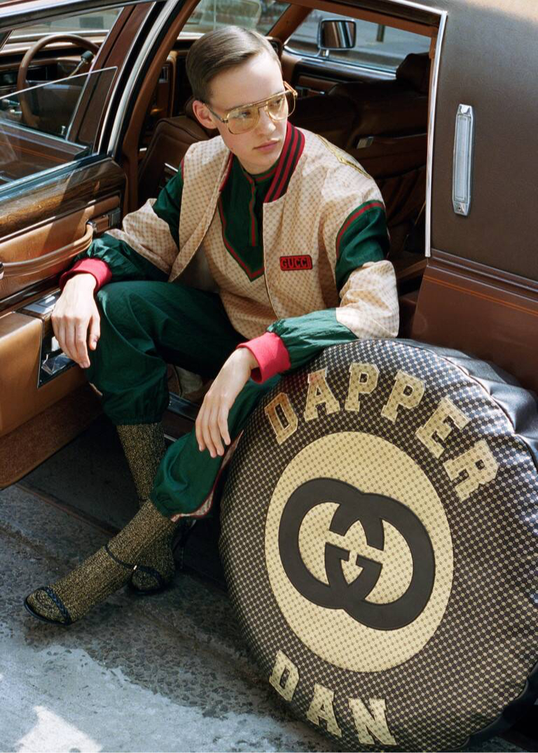Кадр из лукбука коллаборации Gucci и Дэппера Дэна