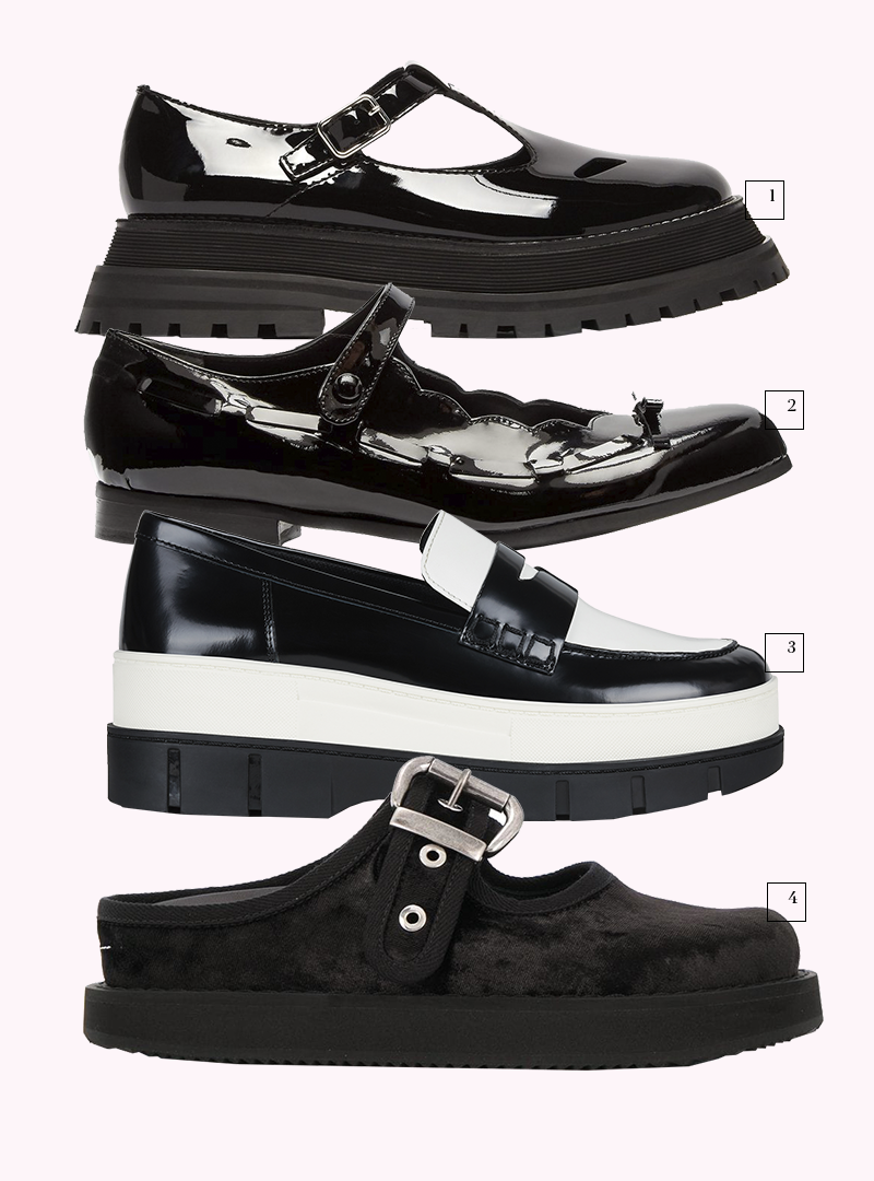 1) Burberry, 33 490 руб.
2) Comme des Garçons Girl (Matches Fashion), 30 495 руб.
3) Geox, 11 490 руб.
4) MM6 Maison Margiela (Farfetch), 31 251 руб.