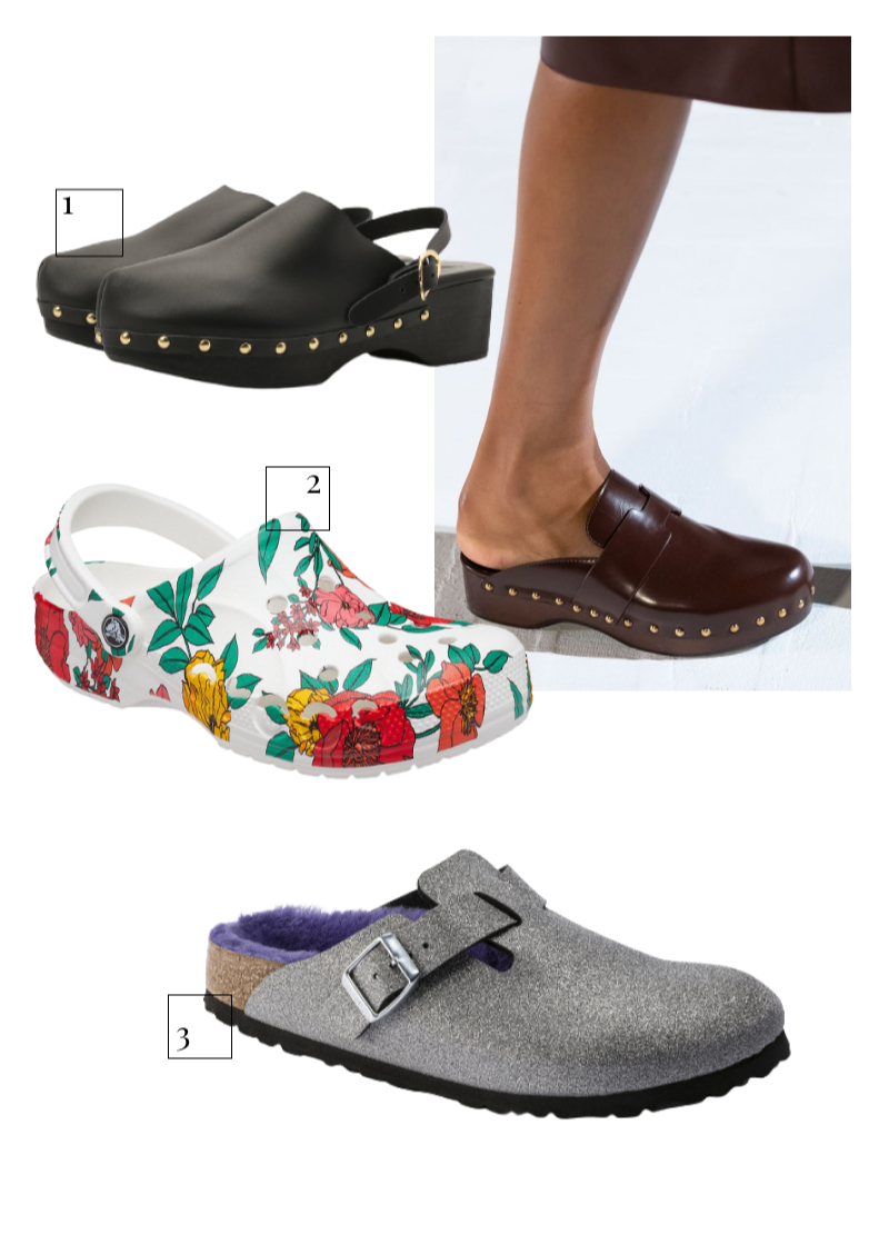 Hermès, весна-лето 2021
1. Сабо Ancient Greek Sandals, 29 950 руб. (ЦУМ)
2. Сабо Crocs, 3999 руб. (Crocs)
3. Сабо Birkenstock, 8095 руб. (Birkenstock)