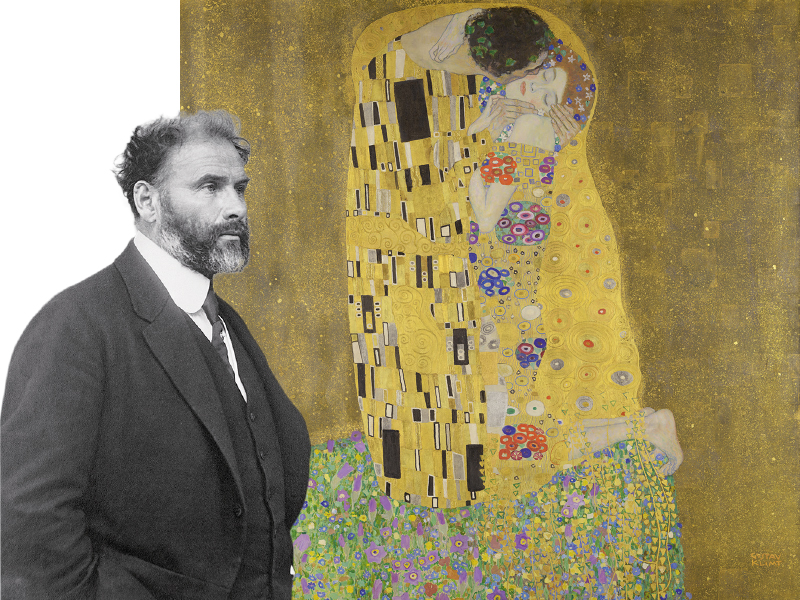 Художник Густав Климт; «Поцелуй», 1907–1908 годы

