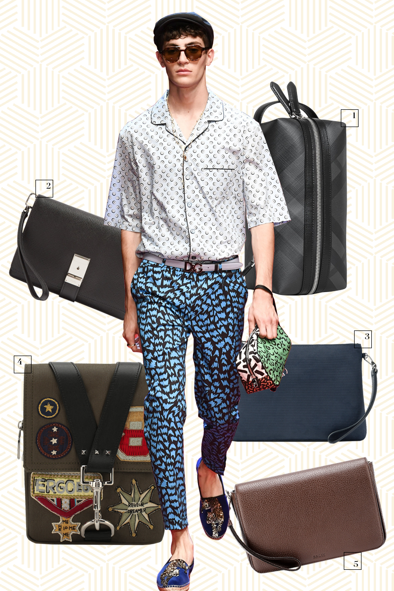 1. Burberry (Farfetch), 23 600 руб.
2. Prada, 65 945 руб.
3. Isaia (Mr Porter), £266,66
4. Valentino (Кутузовский проспект, 31), 99 500 руб.
5. Bally (ЦУМ), 51 550 руб.
Модель с показа Dolce & Gabbana