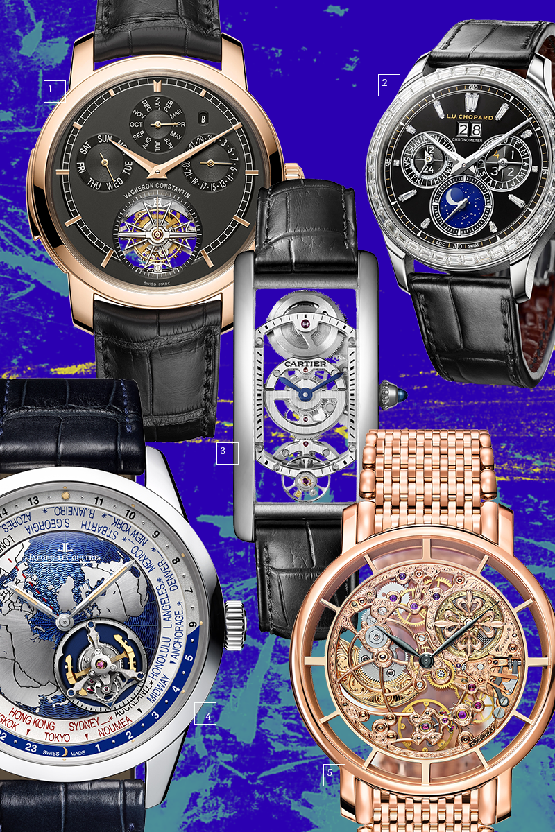 1 | Vacheron Constantin; 2 | Chopard; 3 | Cartier; 4 | Jaeger-LeCoultre; 5 | Patek Philippe