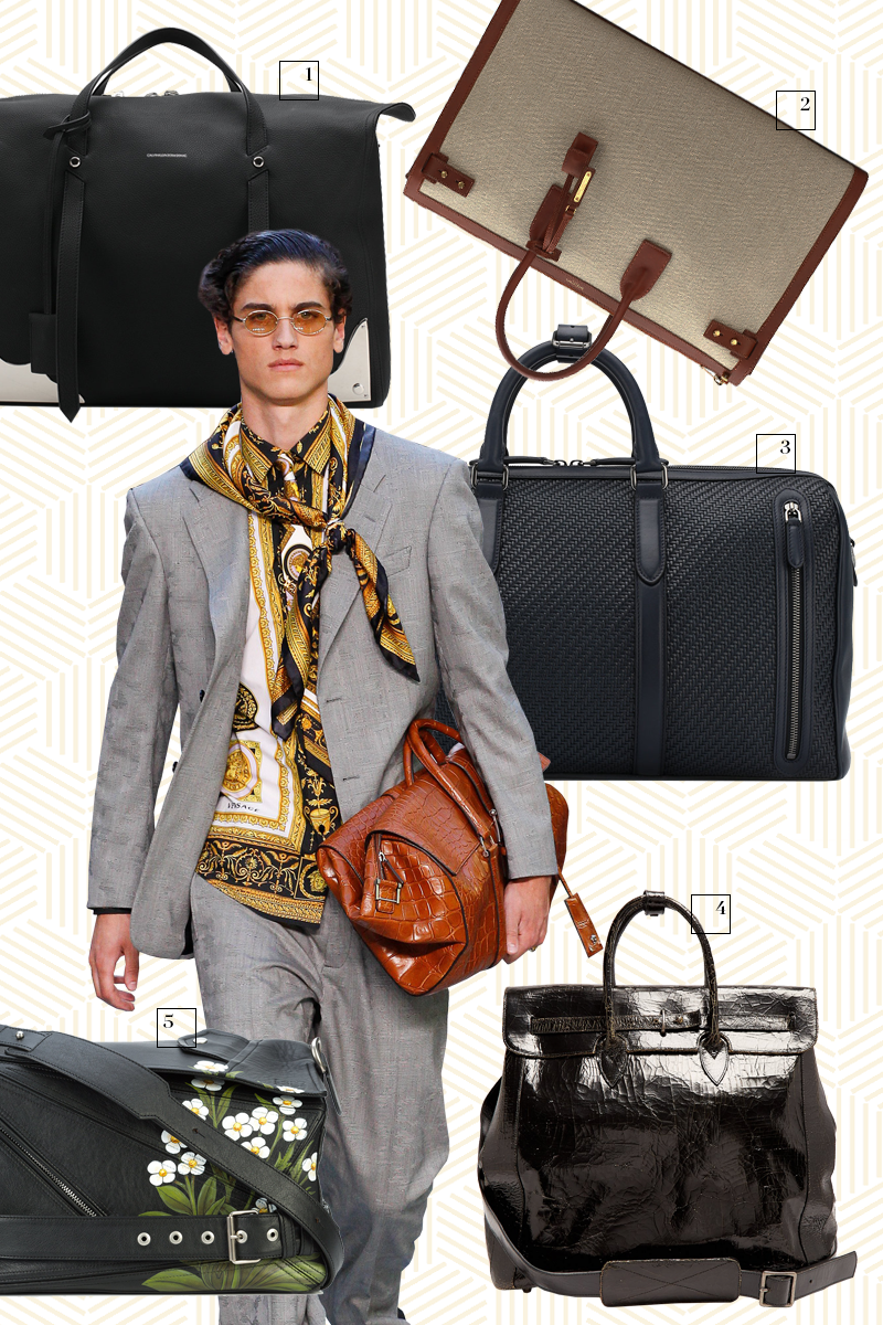 1. CALVIN KLEIN 205W39NYC (ЦУМ), 180 500 руб.
2. Saint Laurent (Третьяковский проезд), 214 500 руб.
3. Ermenegildo Zegna (Третьяковский проезд), 284 000 руб.
4. Marc Marmel (Matches Fashion), 139 435 руб.
5. Loewe (Farfetch), 312 664 руб.
Модель с показа Versace