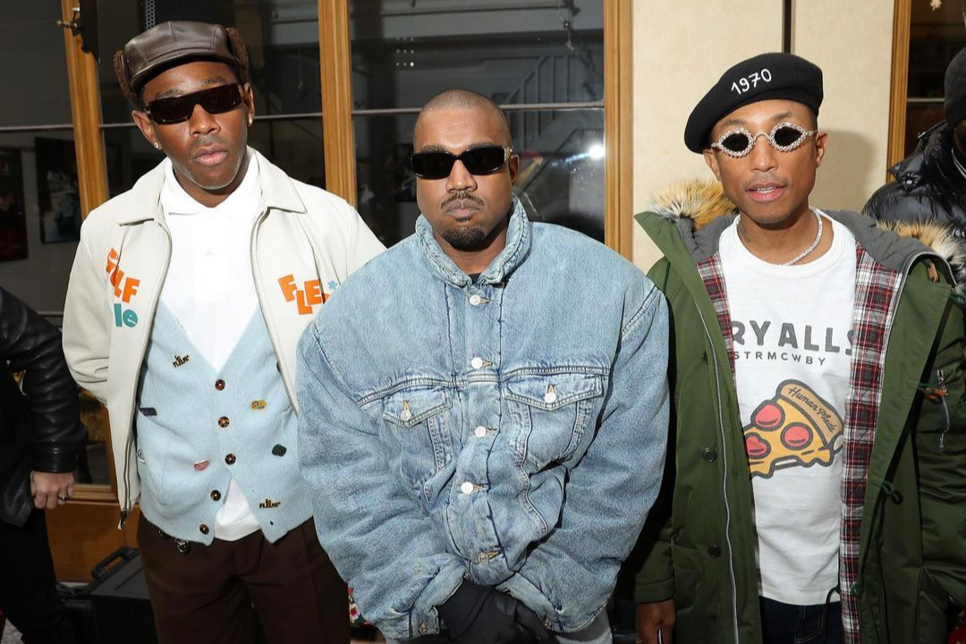 Tyler, the Creator, Фаррелл Уильямс и Йе на показе Ниго для Kenzo