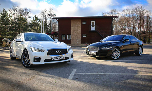 Маршрут с учетом ям. Jaguar XE против Infiniti Q50