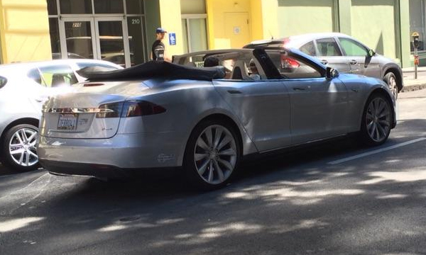 Седан Tesla Model S превратили в кабриолет