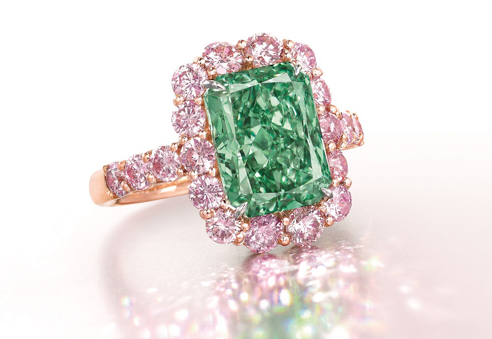 Кольцо с бриллиантом The Aurora Green