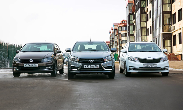 Контора пишет. Lada Vesta против Kia Rio и VW Polo