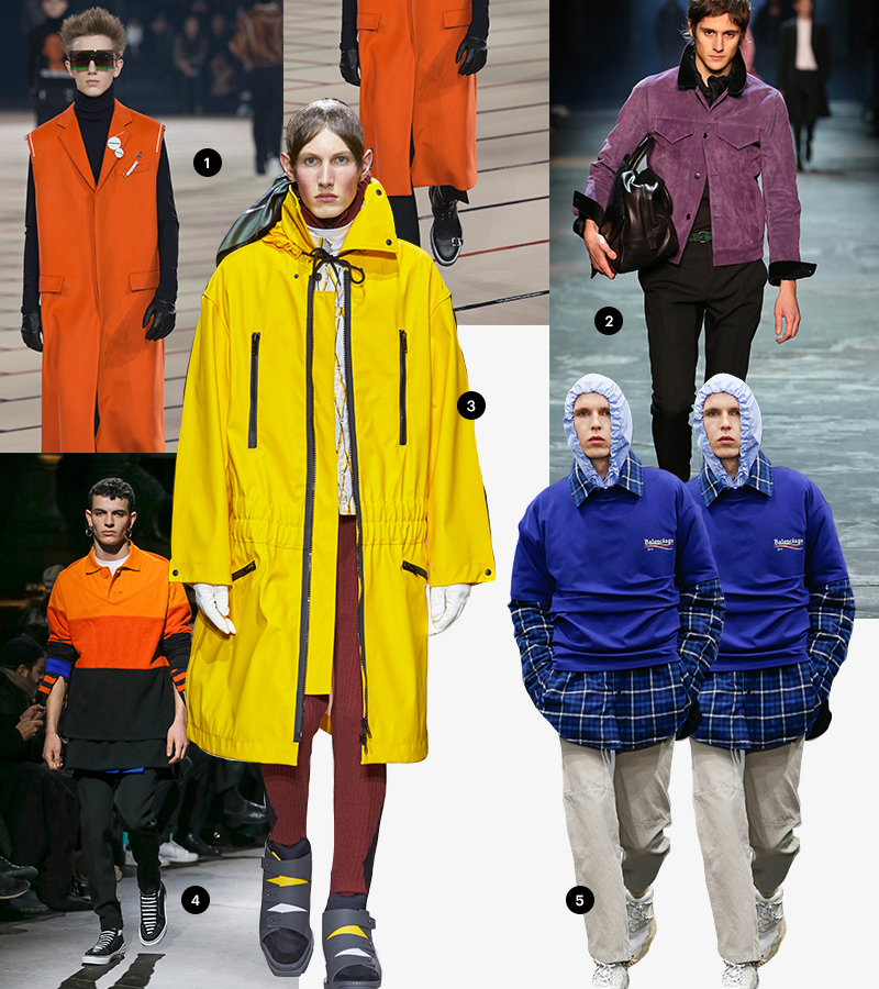1 Dior Homme | 2 Berluti | 3 Kenzo | 4 Givenchy | 5 Balenciaga