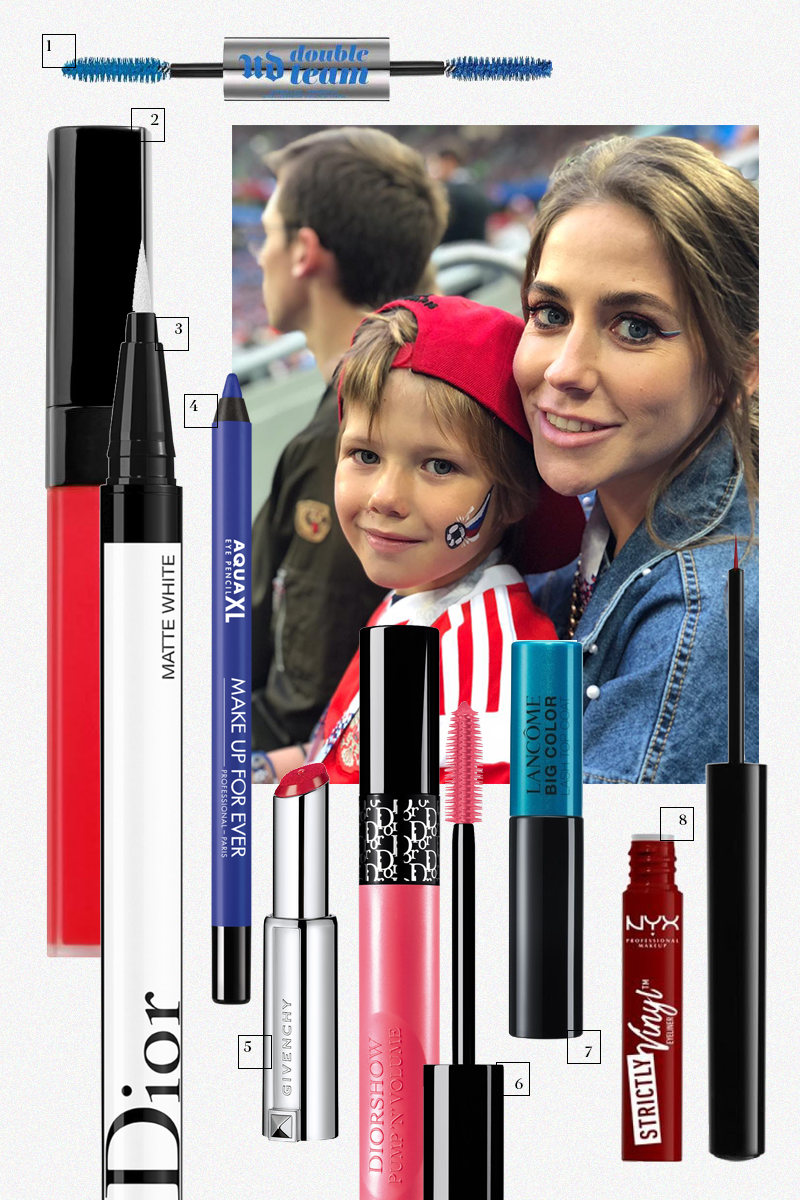 1. Тушь Double Team, Urban Decay
2. Увлажняющий бинт для губ и щек Rouge Coco Lip Blush, 418, Chanel
3. Подводка-фломастер Diorshow on Stage, 001, Dior
4. Водостойкий карандаш Aqua XL, Make Up For Ever
5. Помада Le Rouge Liquide, 309, Givenhcy
6. Тушь Pump’N’Volume, 640, Dior
7. Топовое покрытие для ресниц Big Color, Lancôme
8. Подводка для глаз Strictly Vinyl, 07, NYX