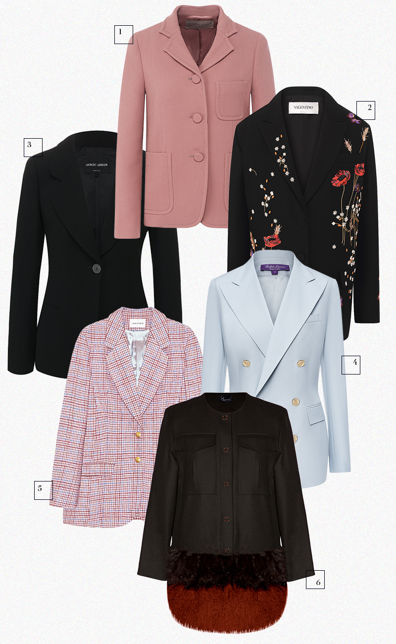 1) Bottega Veneta (Третьяковский проезд), 149 000 руб.
2) Valentino (Кутузовский проспект, 31), 399 500 руб.
3) Giorgio Armani (Третьяковский проезд), 83 950 руб.
4) Ralph Lauren (Кутузовский проспект, 31), 266 500 руб.
5) I am Studio, 17 500 руб.
6) SOL, 40 000 руб.