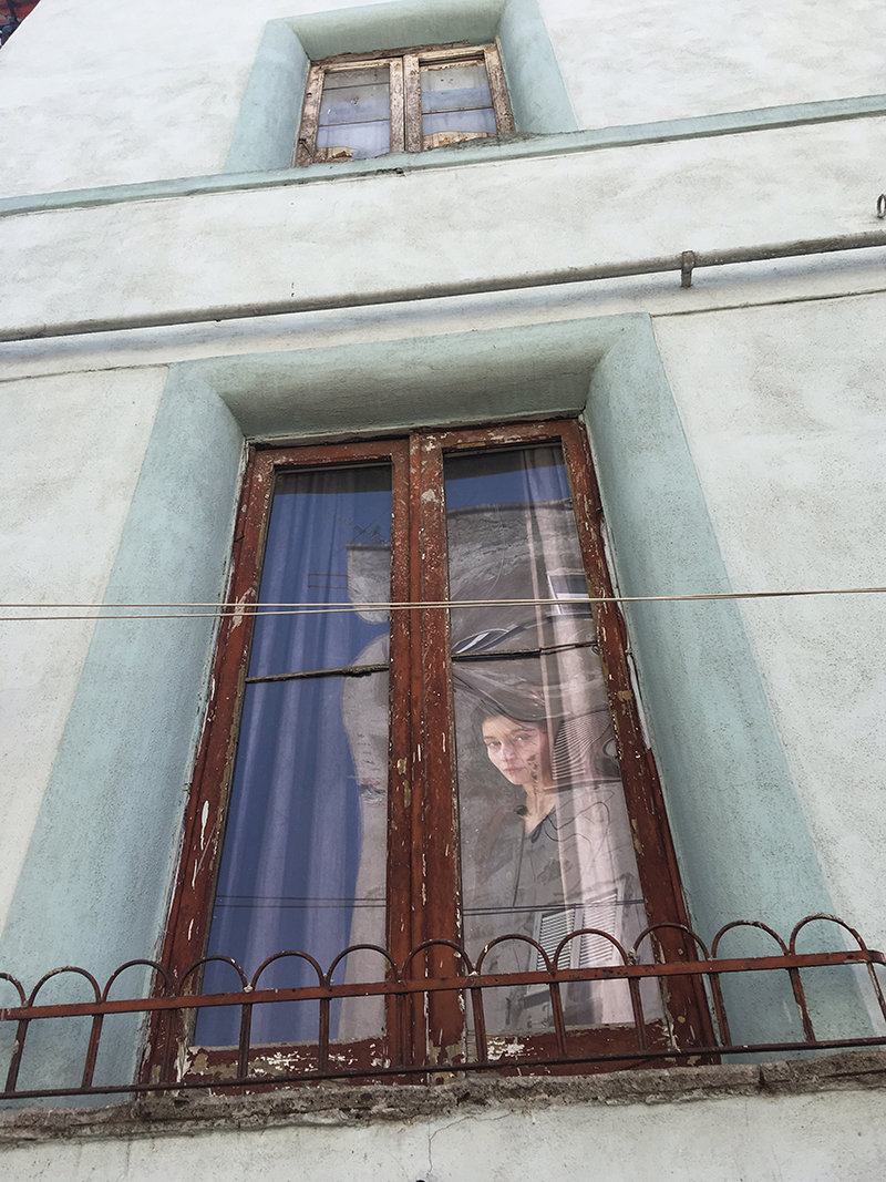 Лила в окне