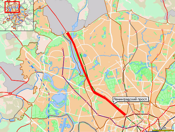 Карта ленинградского шоссе в москве