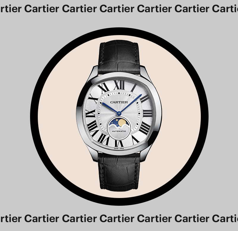 Drive de Cartier Moon Phases, Cartier, сталь — € 6300 (410 тыс. руб.)
