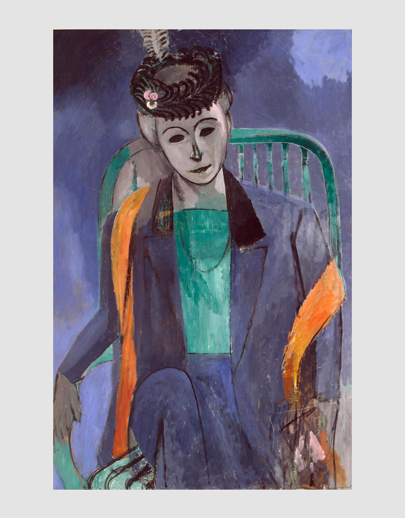 Анри Матисс портрет жены зеленая полоса