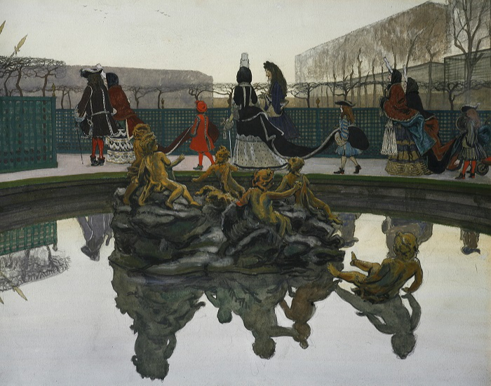 Александр Бенуа, «Прогулка короля», 1906