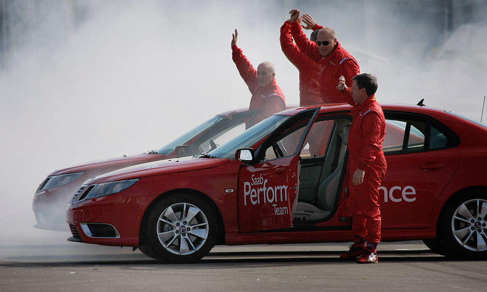 В Москве состоялось шоу Saab Performance Drive