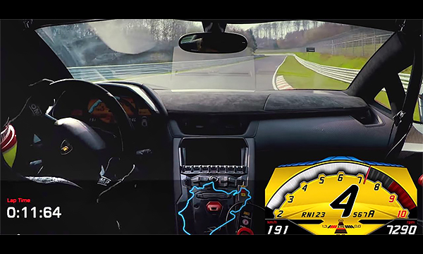 «Заряженный» Lamborghini Aventador проехал круг по Нюрбургрингу менее чем за 7 минут