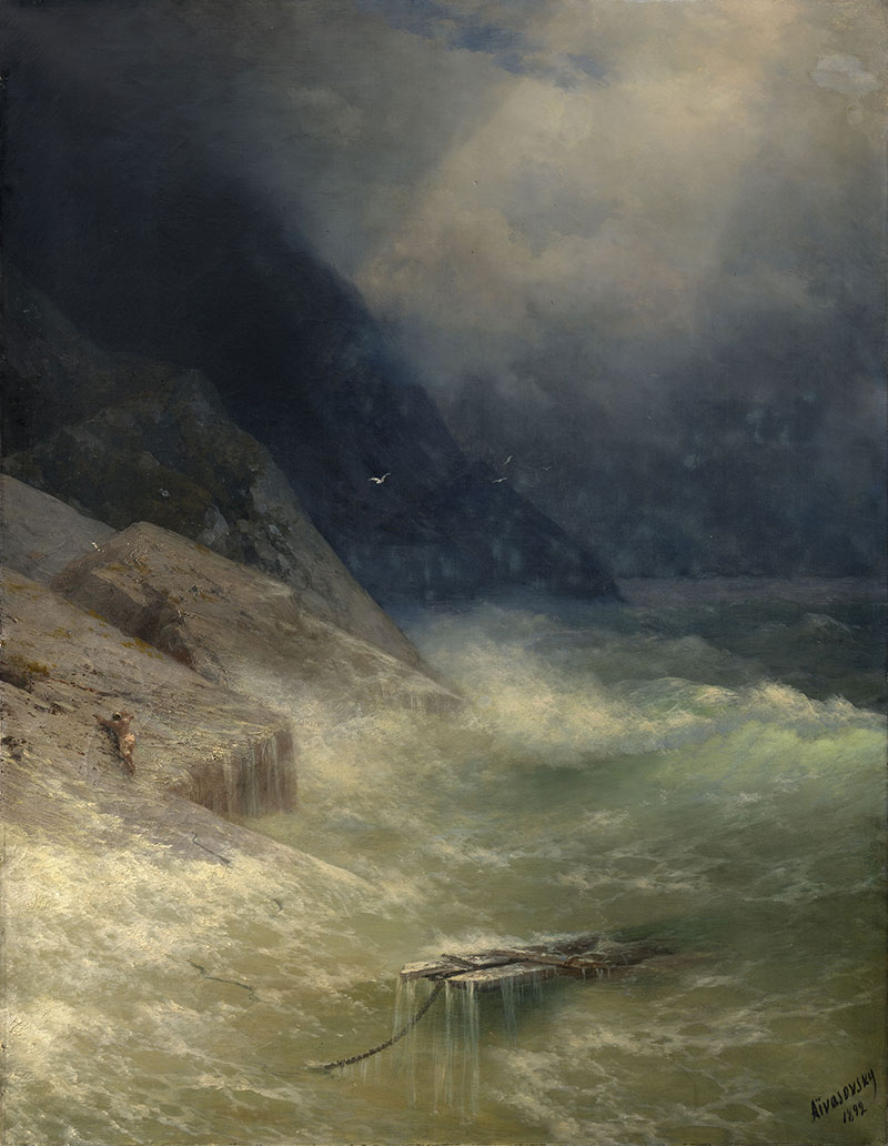 Иван Айвазовский. «Спасшийся», 1892 г.