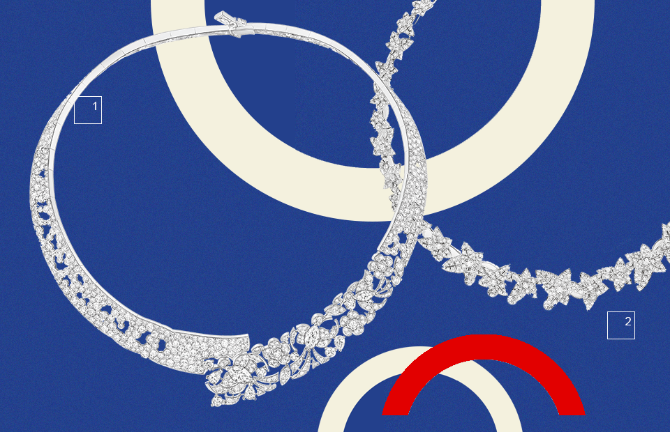 1) Колье Jeanne diamants, Chanel
2) Колье Lierre de Paris, Boucheron
