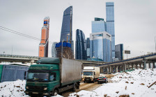 Вид деловой центр «Москва-Сити» со Шмитовского проезда




