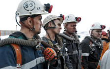 Горноспасатели у шахты «Северная» в Воркуте