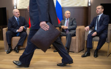 ​Александр Лукашенко, Владимир Путин и Дмитрий Медведев (слева направо)