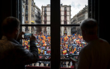 Митинг сторонников единой Испании перед референдумом в Каталонии, 30 сентября 2017 года


